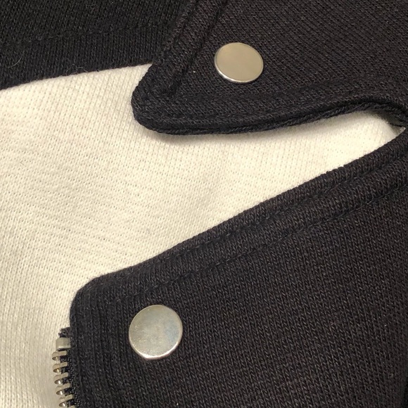 NWT INC International Concepts Black & White Zip Front Jacket /Coat - Sz Small - Picture 6 of 9